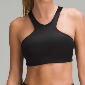 lululemon athletica Black shine RacerBack Training Sports Bra A/B cup Size 4